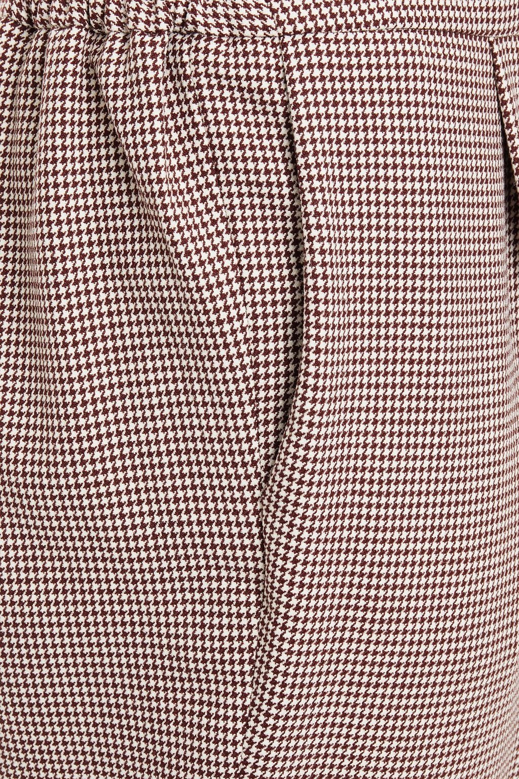 DAY BIRGER ET MIKKELSEN Cropped houndstooth tweed tapered pants