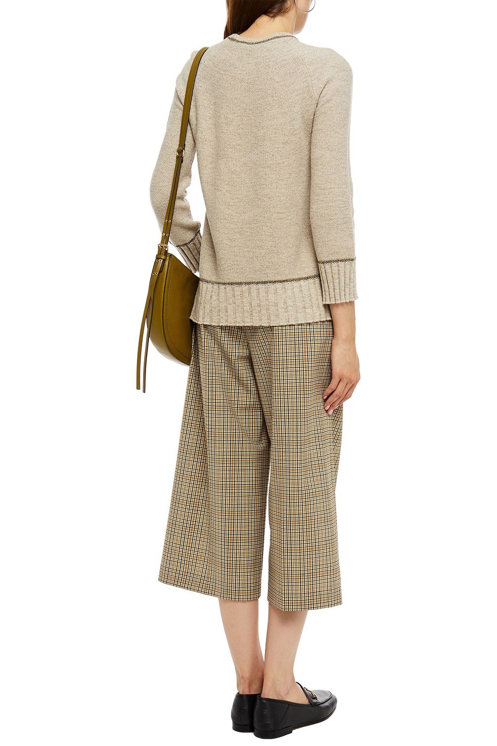 PIAZZA SEMPIONE Metallic mélange wool-blend sweater
