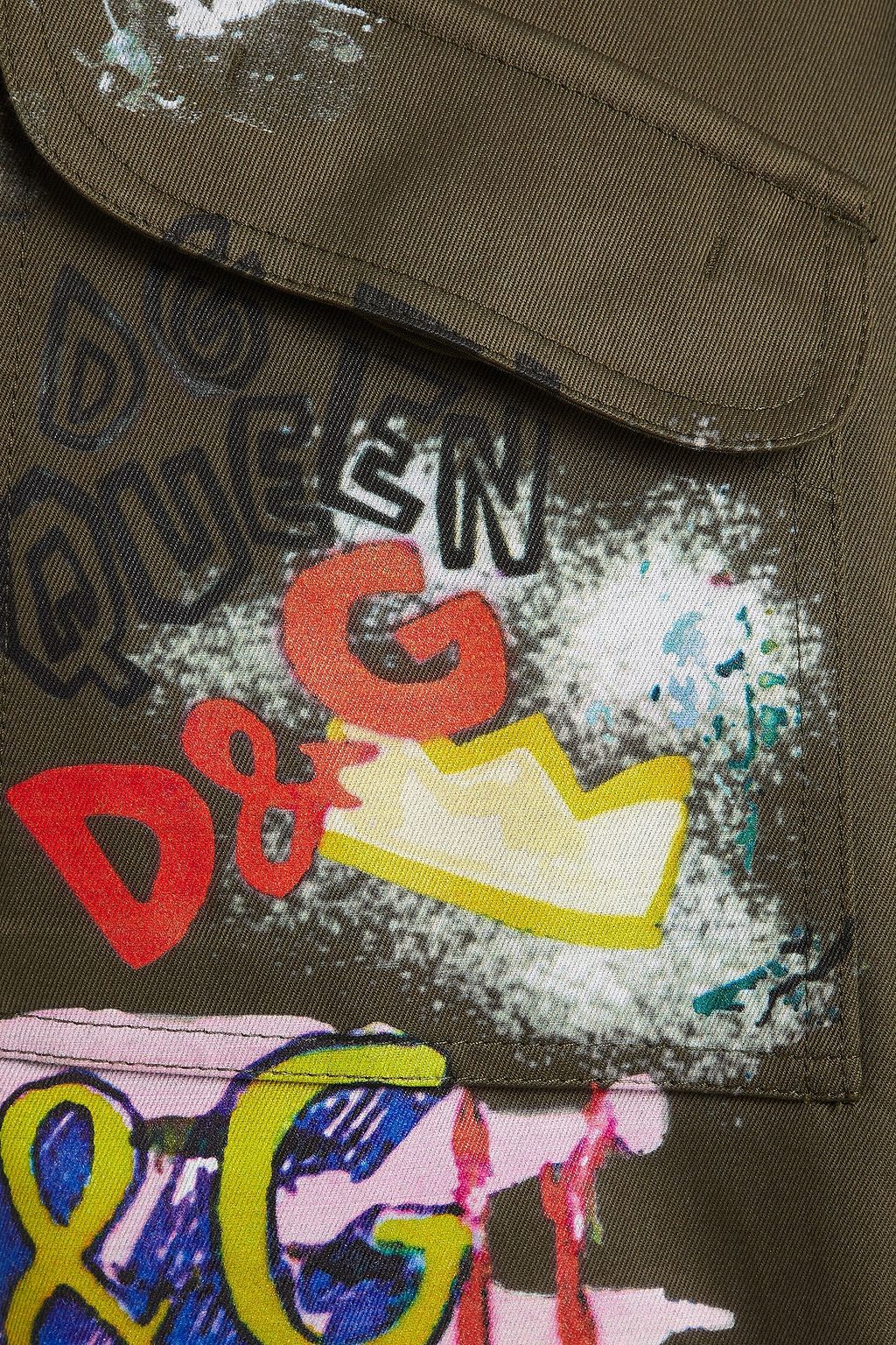 DOLCE&GABBANA Printed cotton-twill jacket