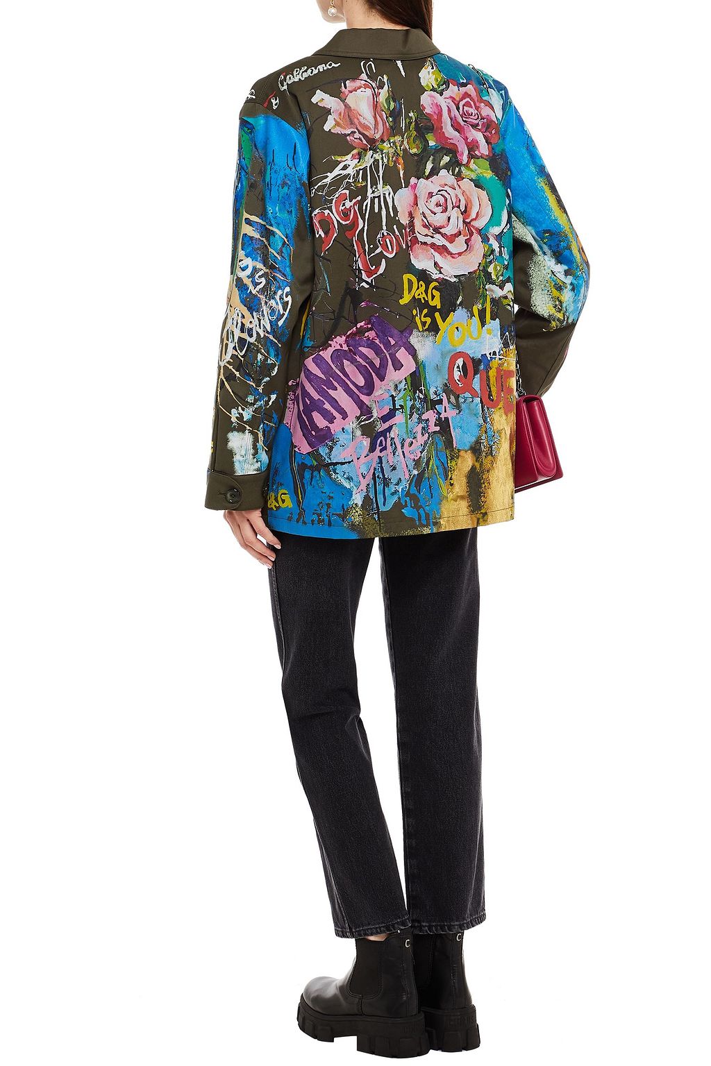 DOLCE&GABBANA Printed cotton-twill jacket