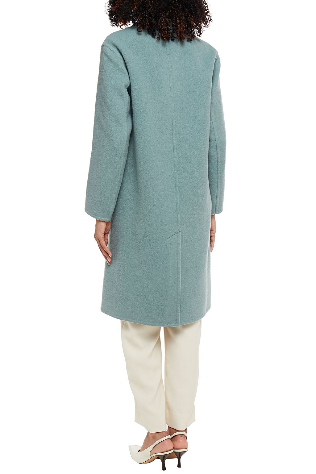 VINCE. Double-breasted wool-blend felt coat