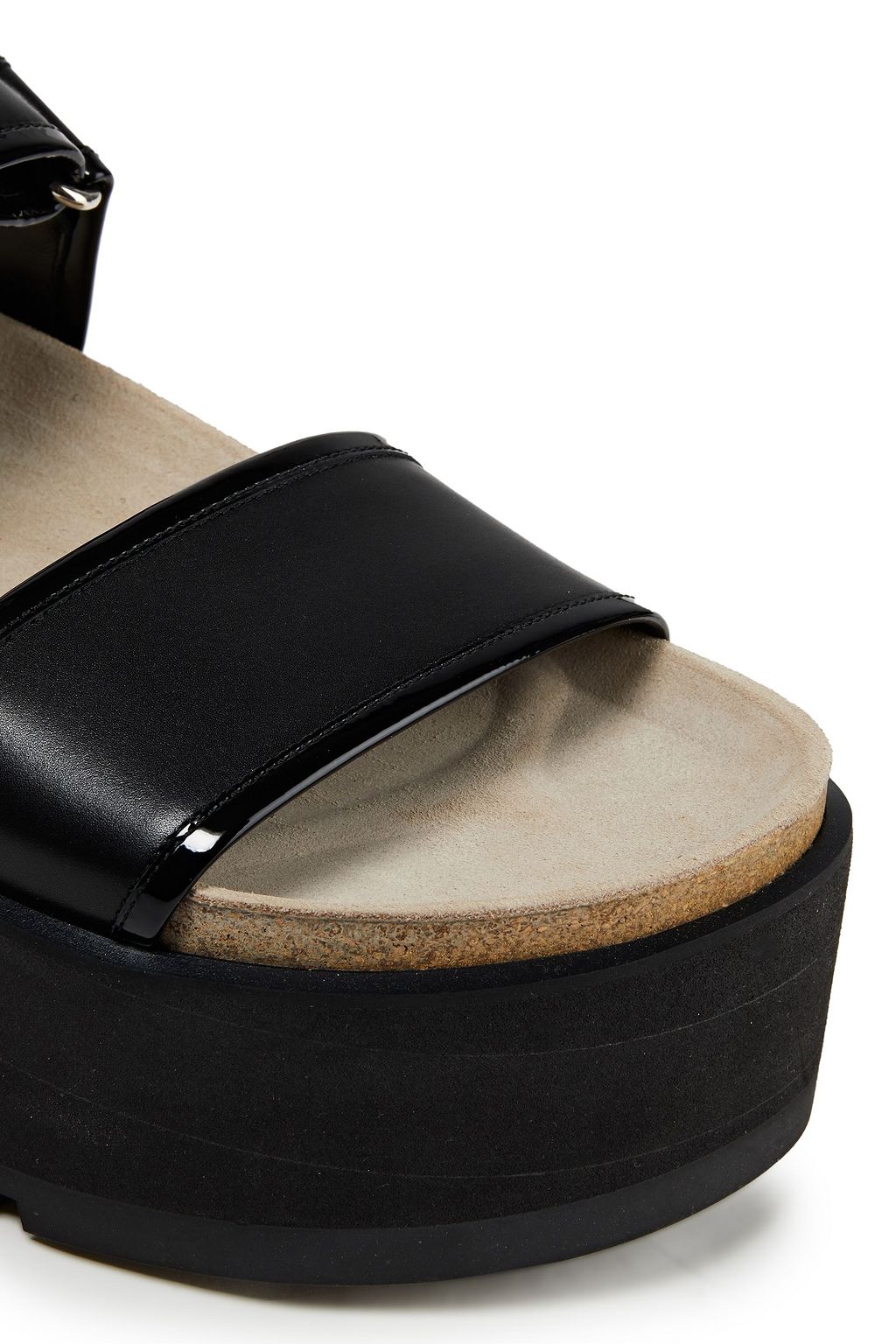 MICHAEL KORS COLLECTION Smooth and patent-leather platform sandals
