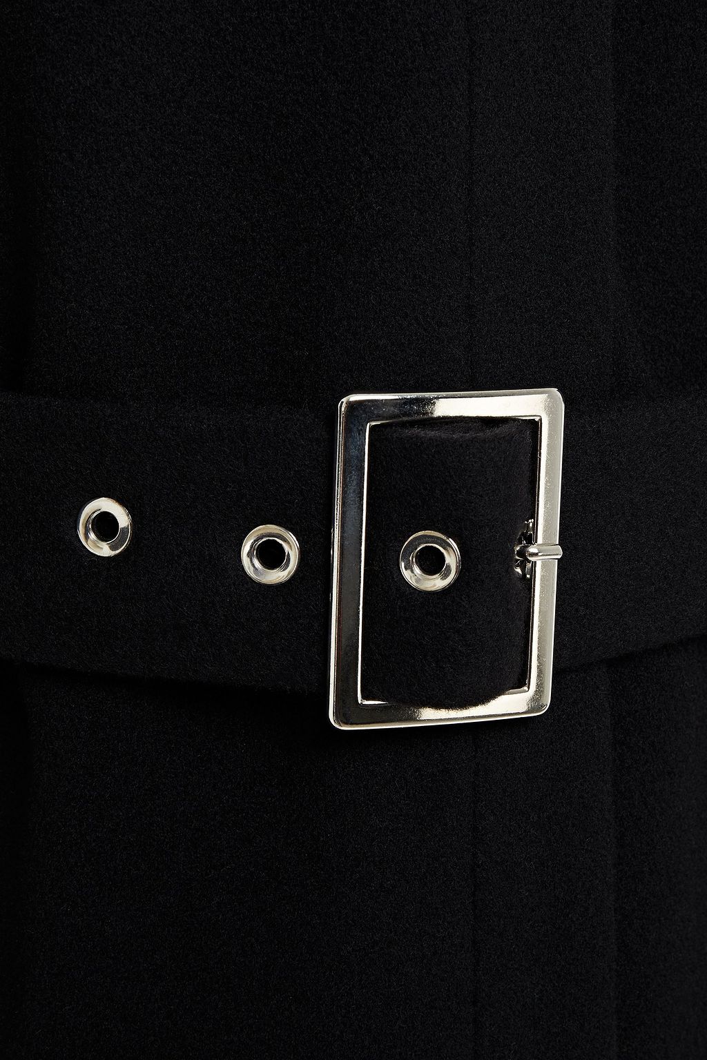 CLAUDIE PIERLOT Belted wool-blend brushed-felt hooded coat