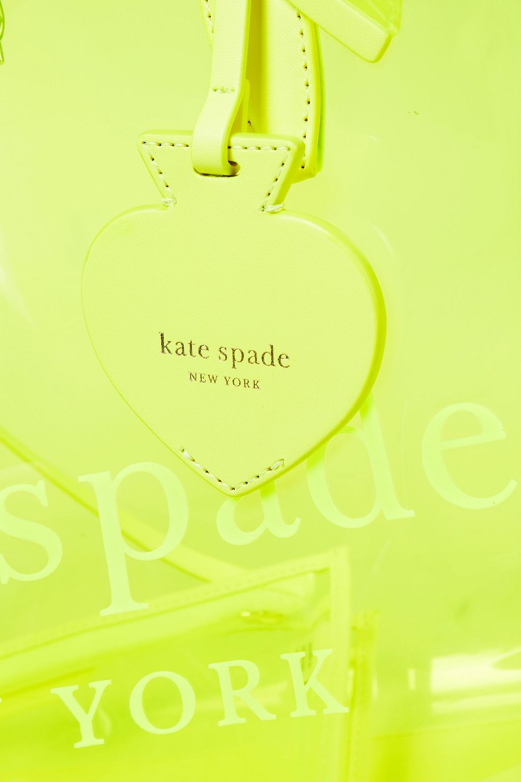 KATE SPADE NEW YORK Market large neon PVC tote