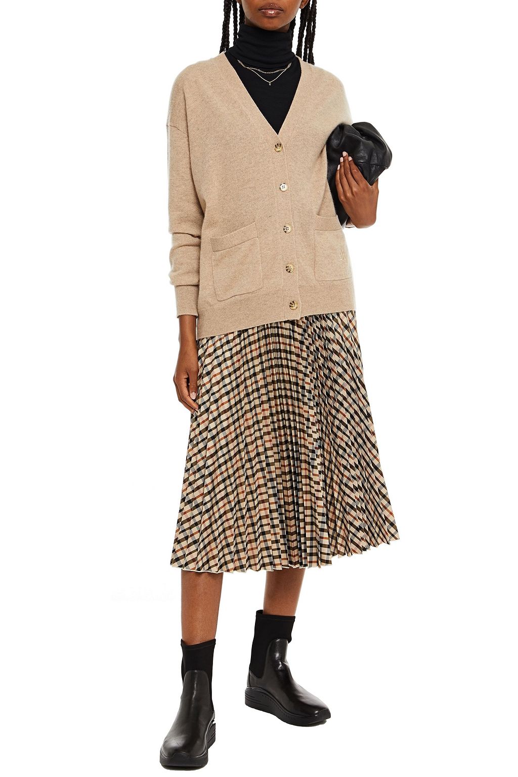 MAJE Mélange cashmere cardigan