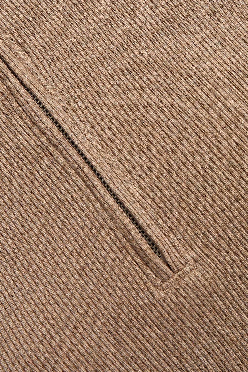 RAG & BONE Ribbed cotton-blend jersey midi dress