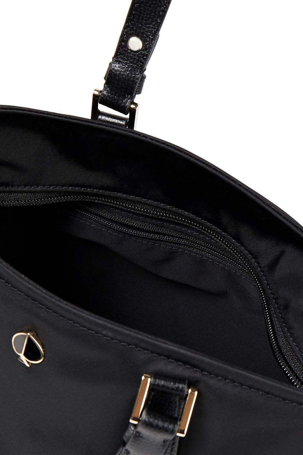 KATE SPADE NEW YORK Taylor small faux leather-trimmed shell tote