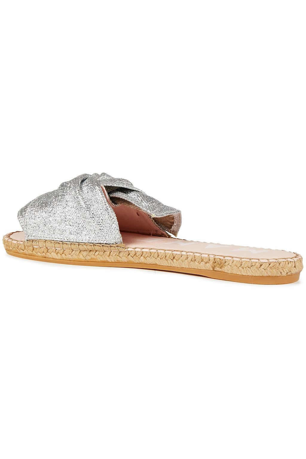 MANEBÍ Knotted metallic canvas slides