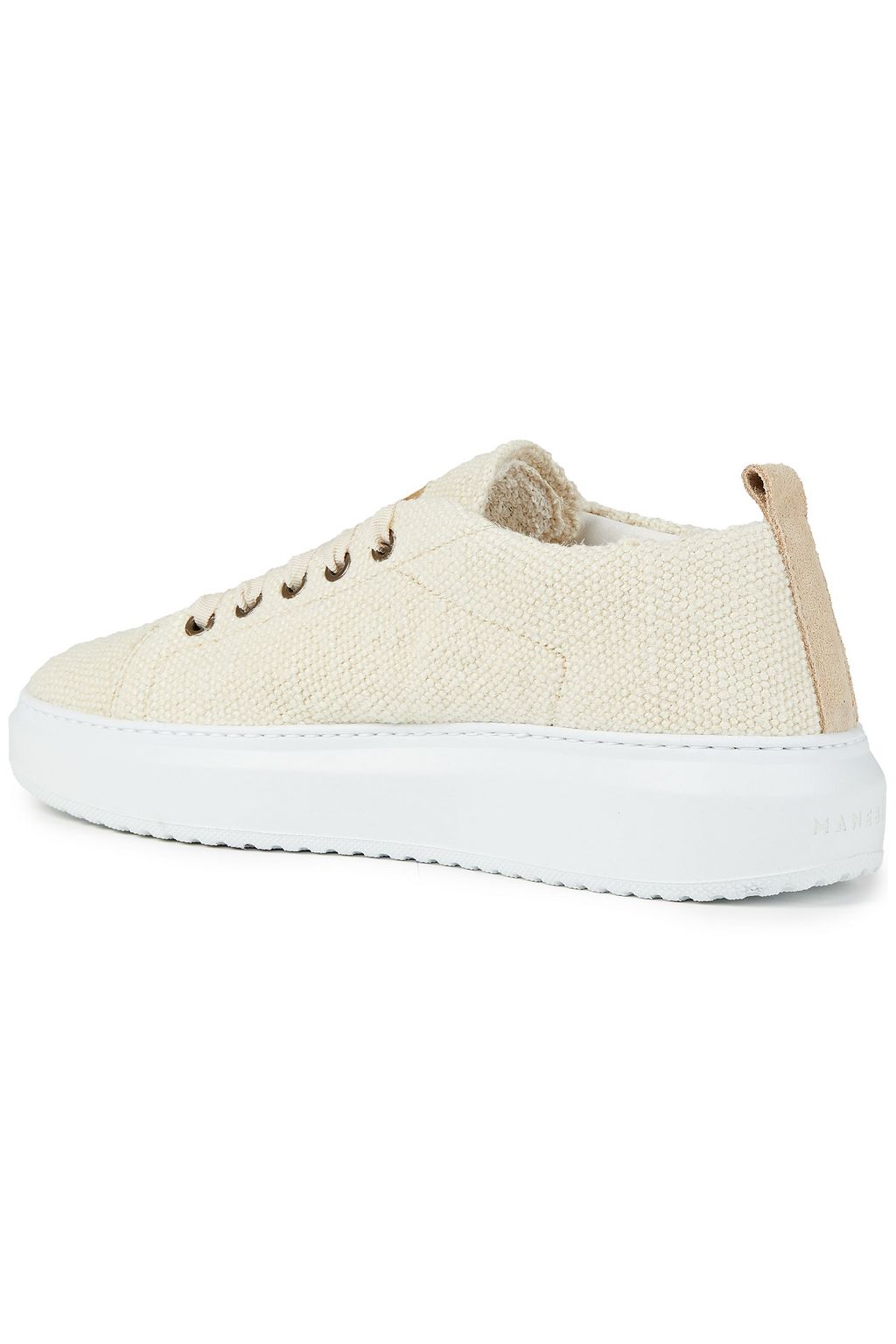 MANEBÍ Hamptons leather-trimmed canvas sneakers