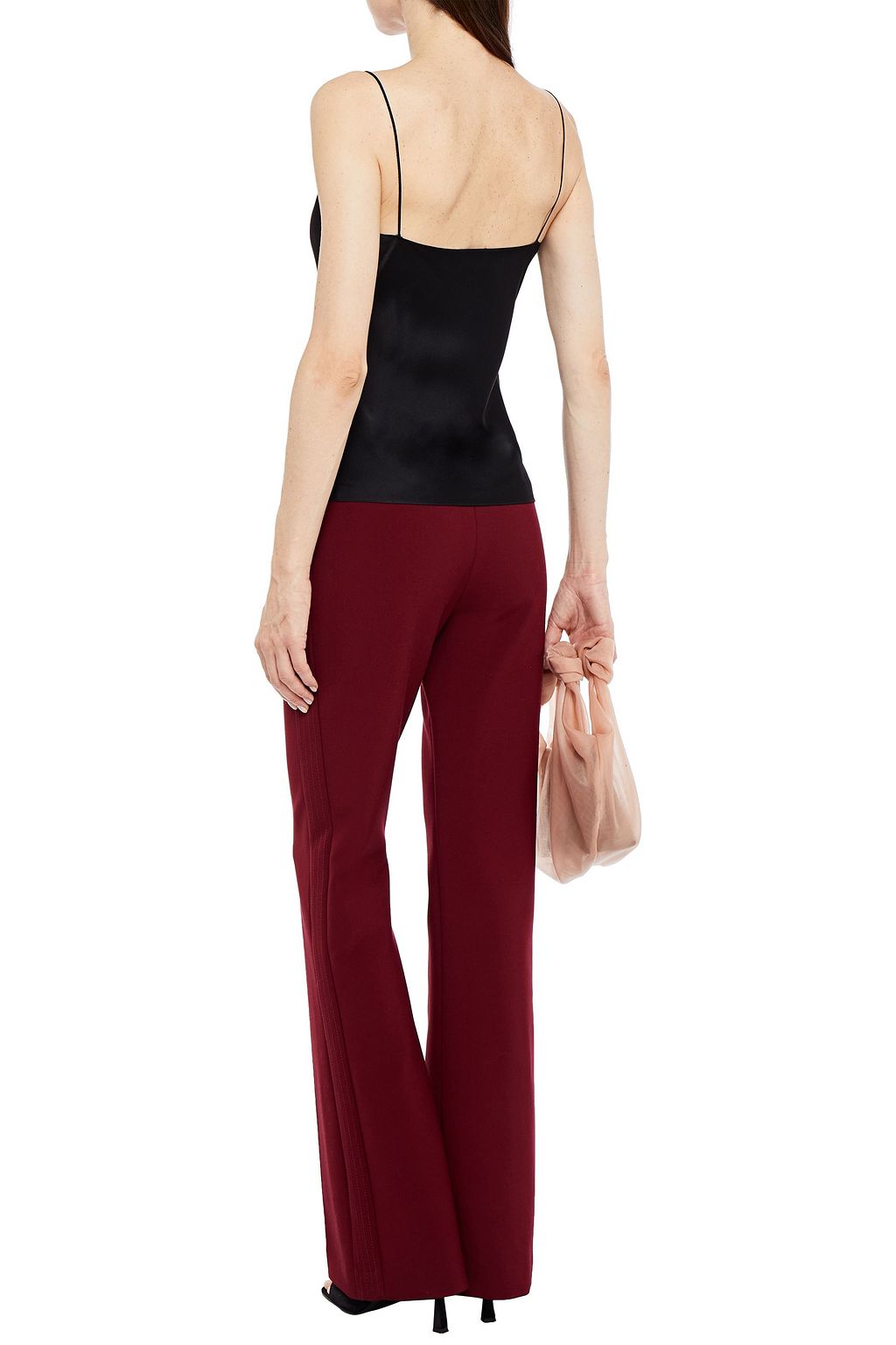 ROSETTA GETTY Draped satin-crepe camisole
