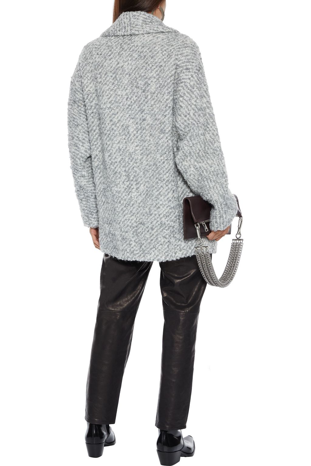 IRO Coogee Oversized-Mantel aus meliertem Bouclé-Strick