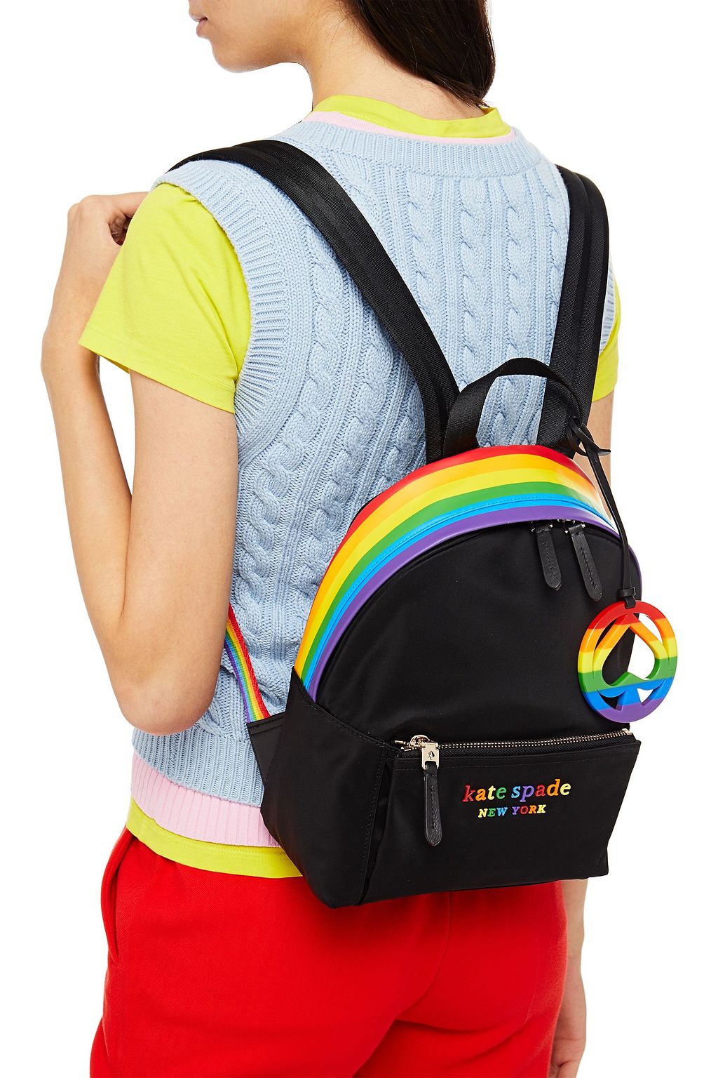 KATE SPADE NEW YORK Gestreifter Rucksack aus Shell