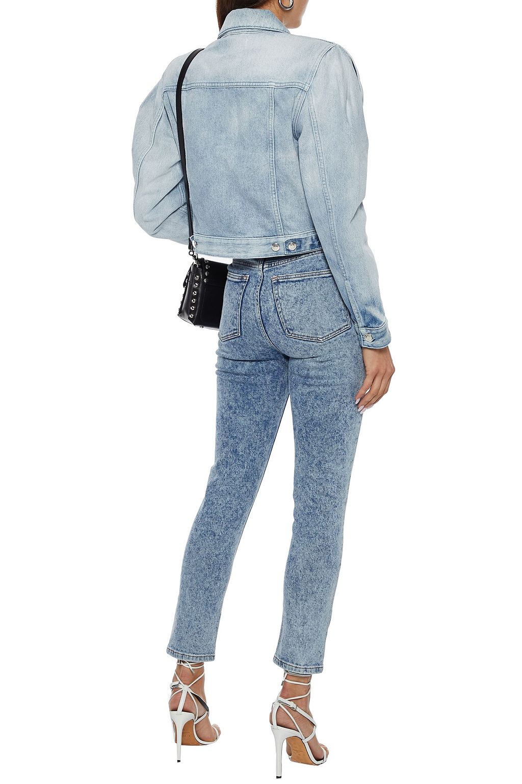 IRO Orkney cropped faded denim jacket