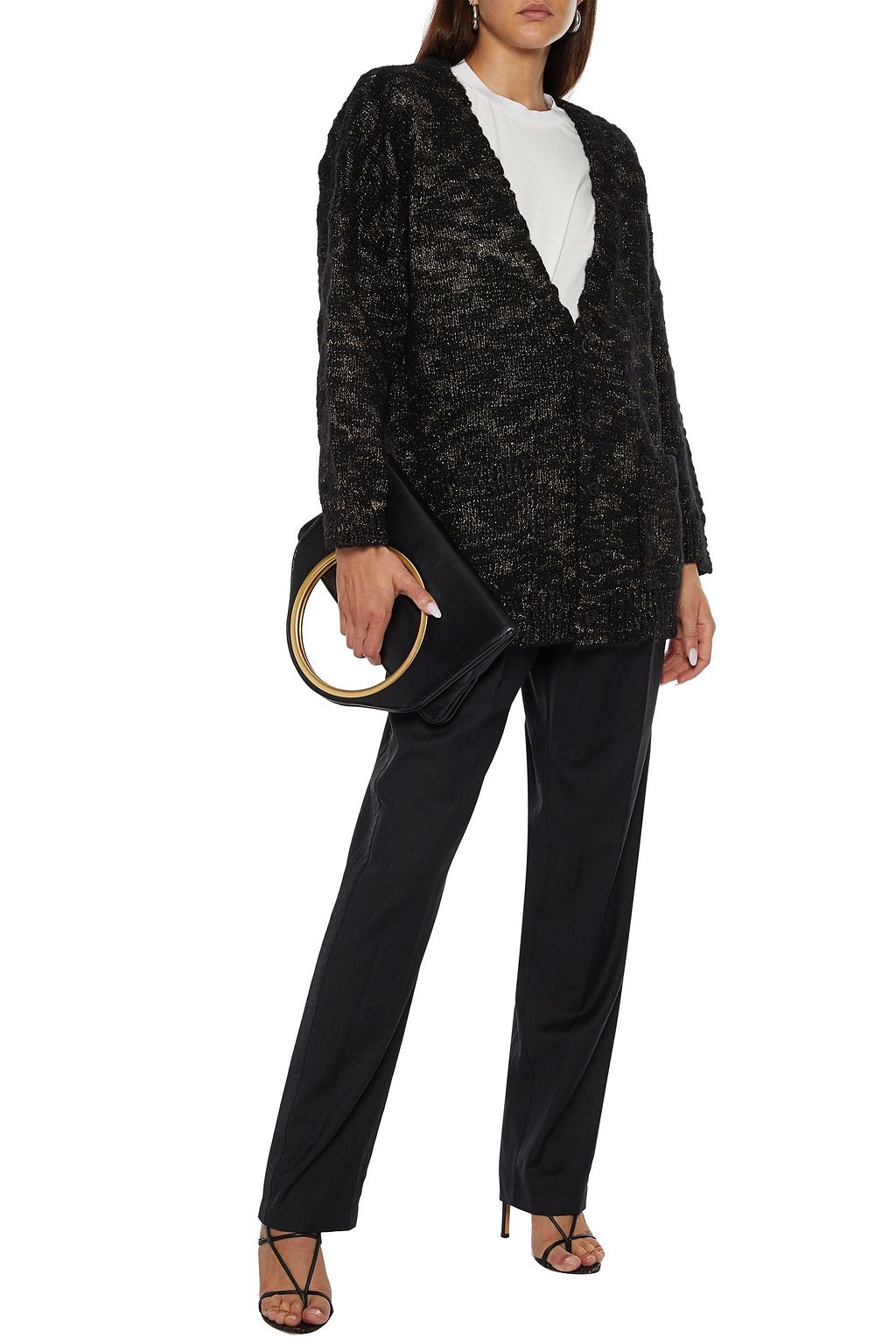 IRO Pawah metallic knitted cardigan