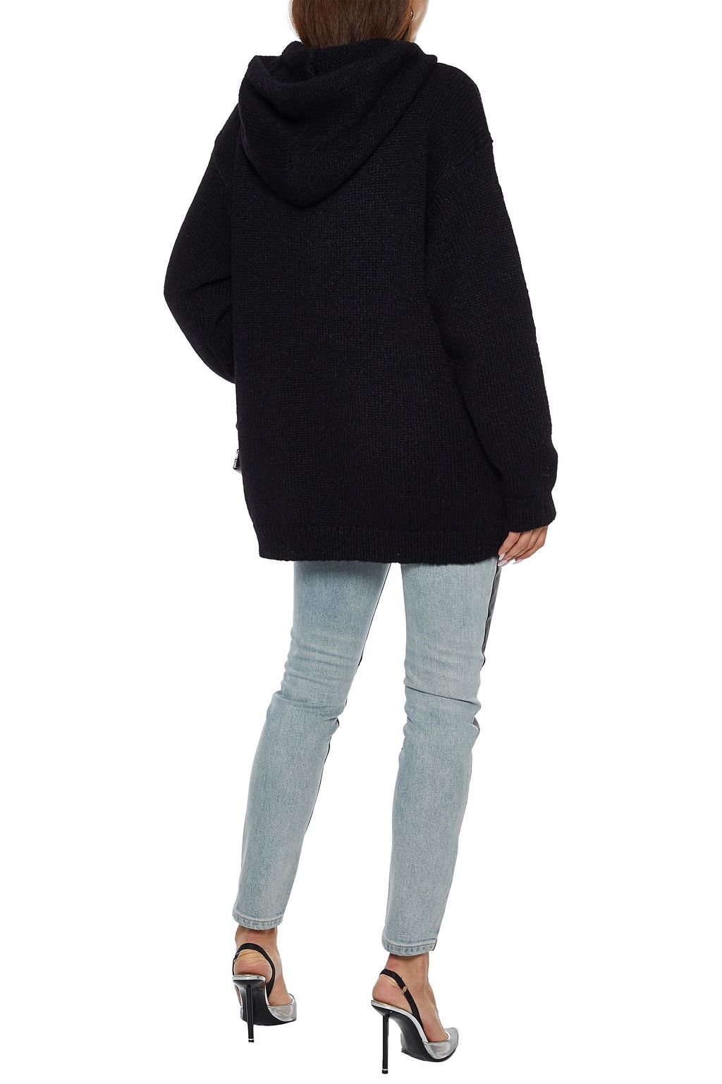 IRO Lauren melierter Oversized-Hoodie aus gebürstetem Strick