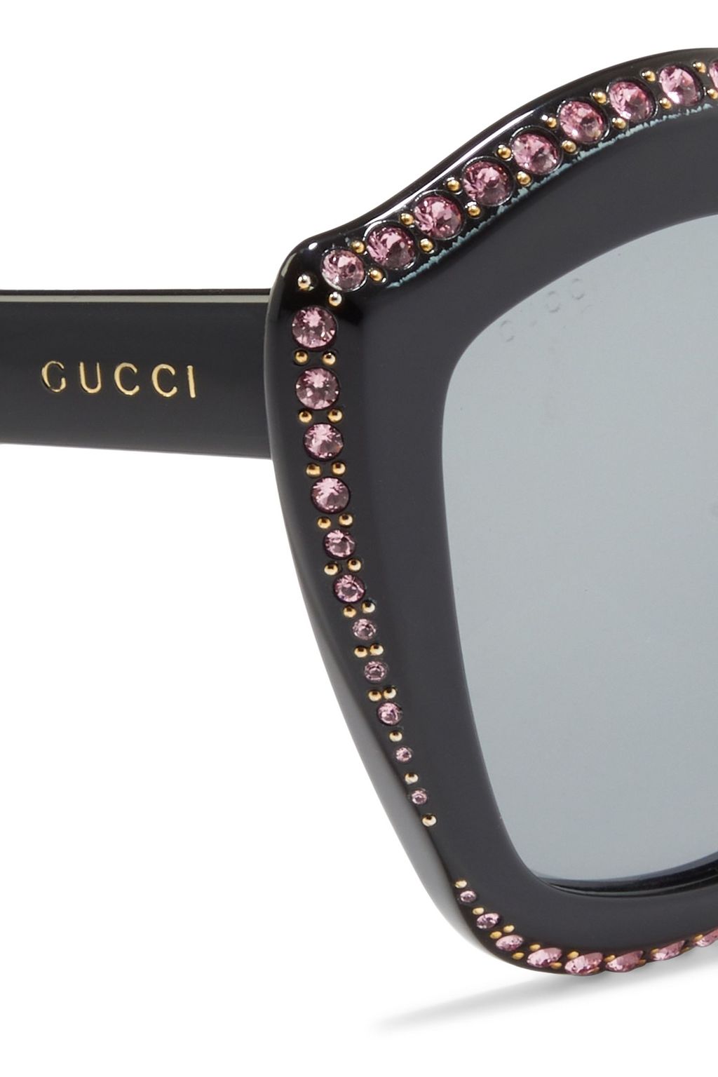 GUCCI Oversized cat-eye embellished acetate sunglasses