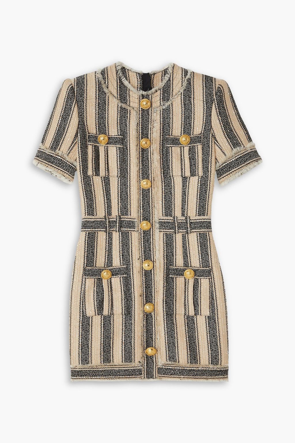 brændstof alliance Overvåge BALMAIN Embellished striped tweed mini dress | Sale up to 70% off | THE  OUTNET