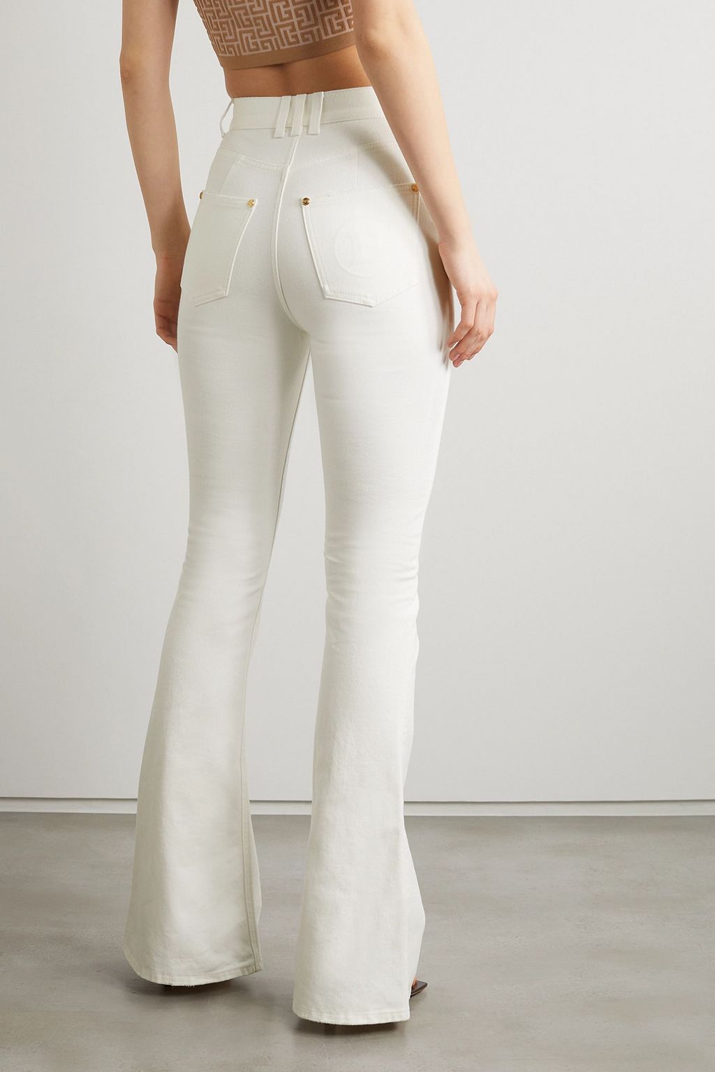 BALMAIN High-rise bootcut jeans