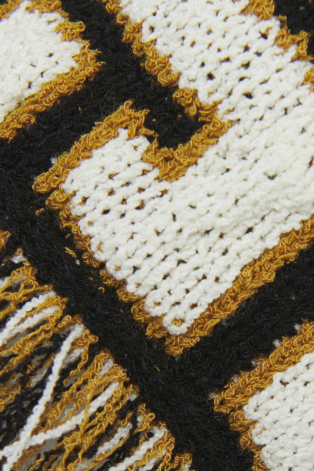 BALMAIN Fringed jacquard-knit jacket