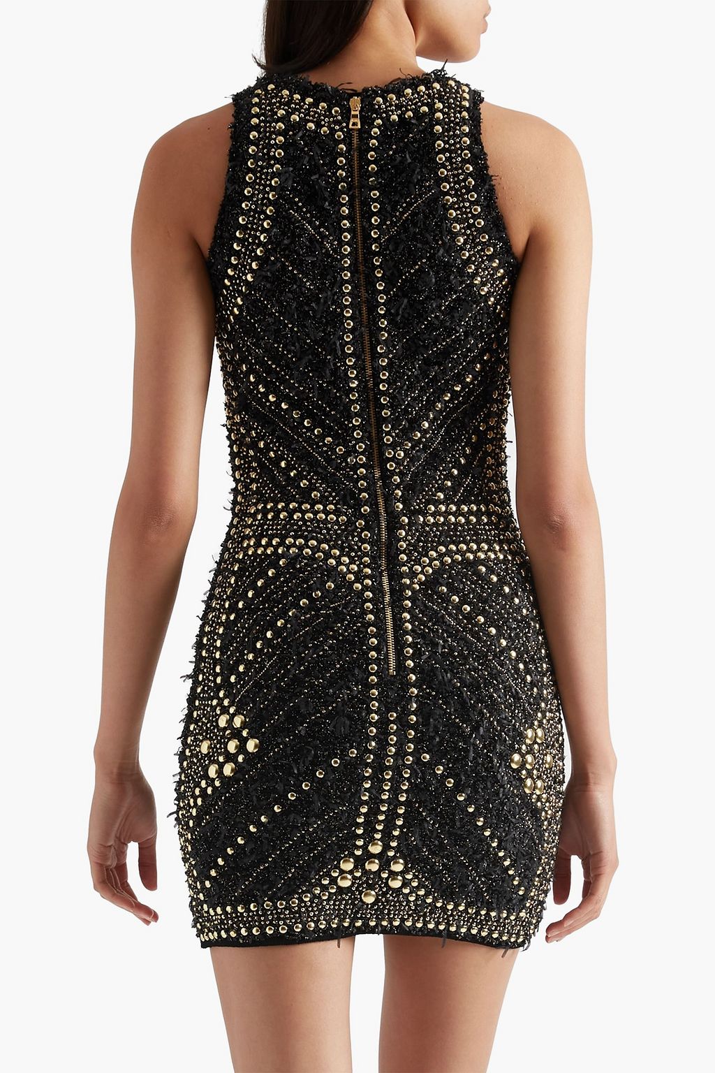 BALMAIN Crystal-embellished jersey mini dress