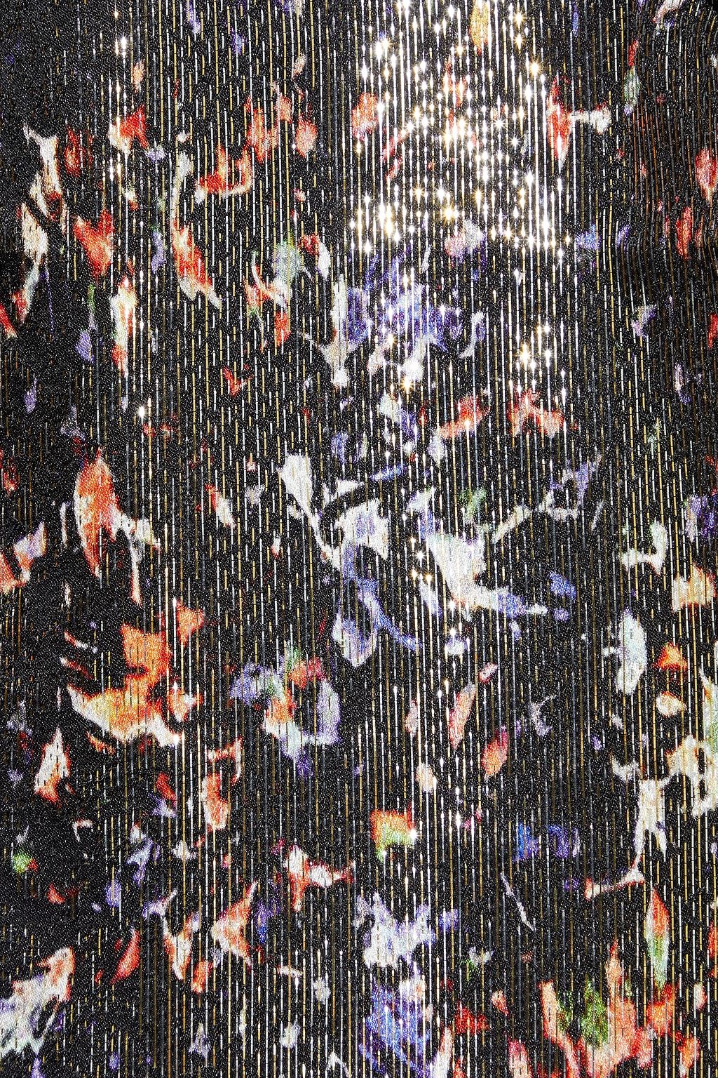 IRO Milana wrap-effect printed silk-blend lamé blouse