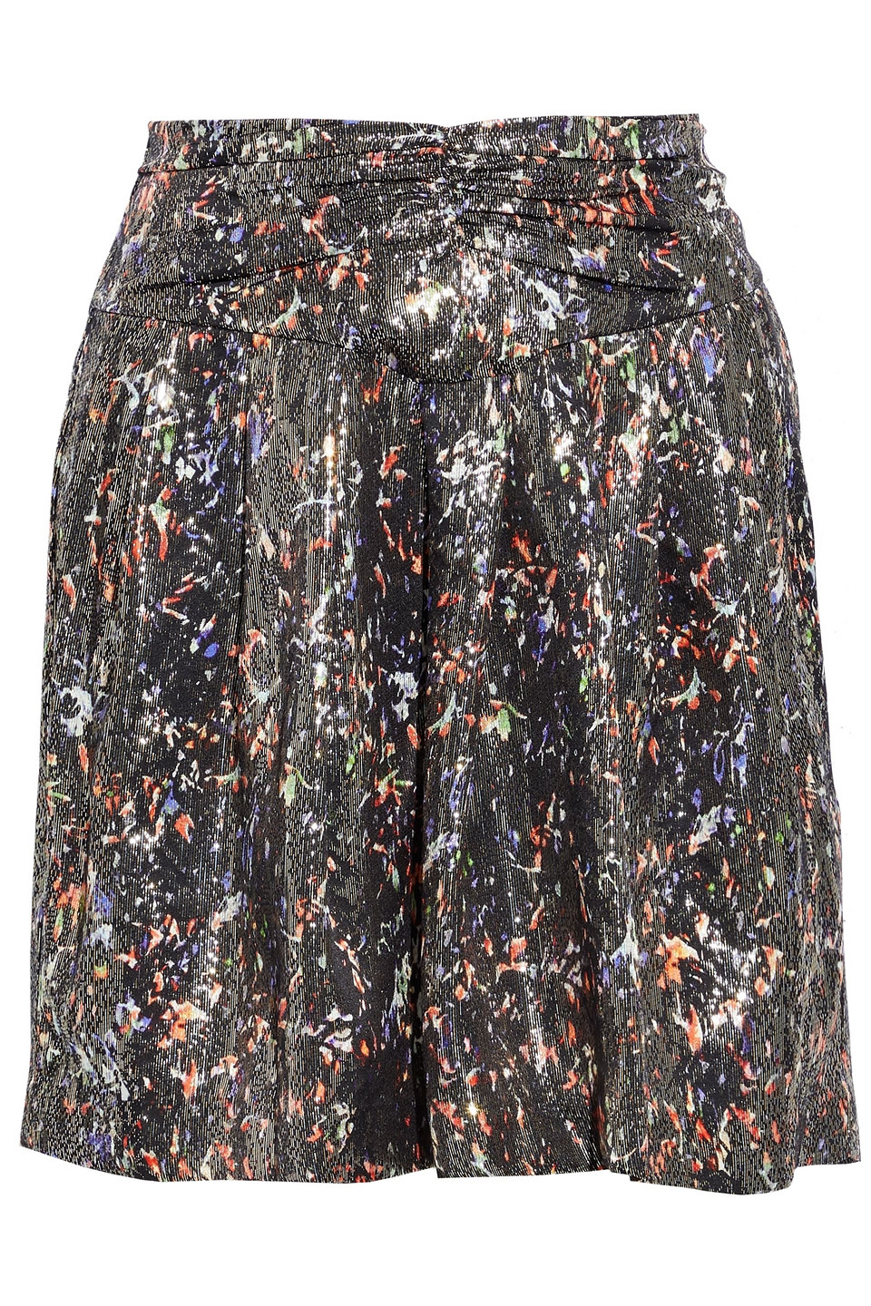 Iro Woman Maziar Ruched Printed Metallic Silk-blend Mini Skirt Black Size 34