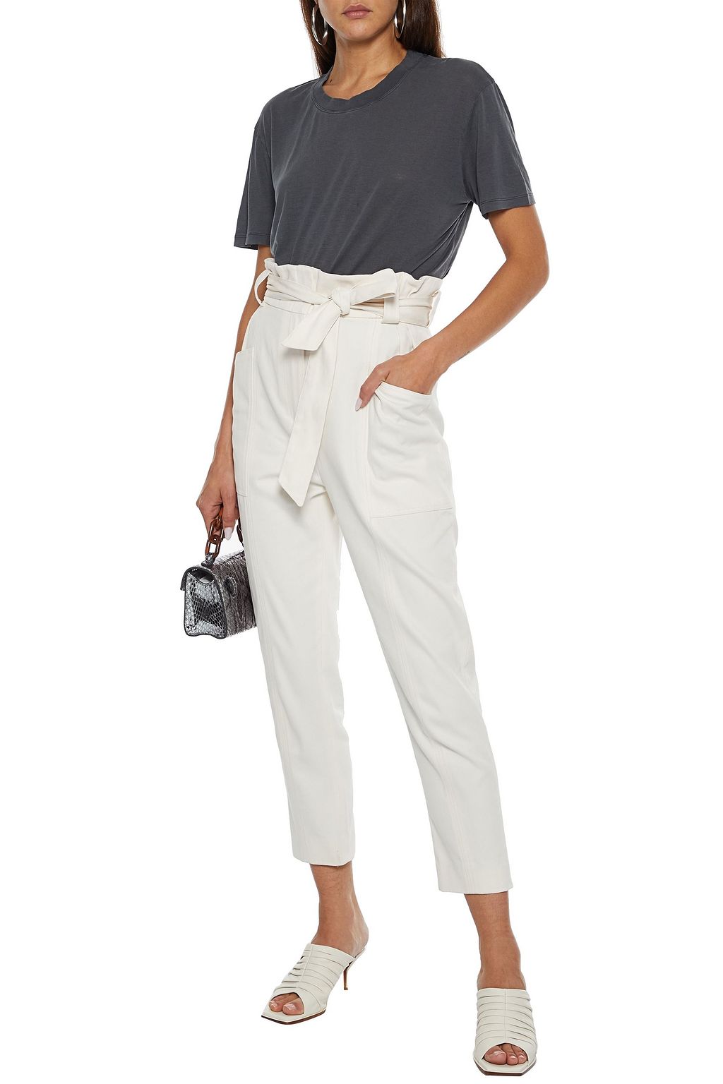 IRO Tomor Karottenhose aus Twill aus einer Baumwoll-Wollmischung