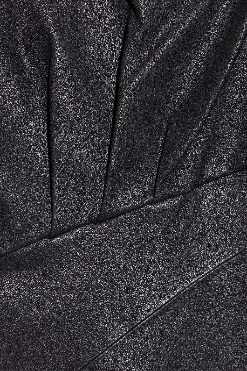 IRO Jordan pleated leather mini dress