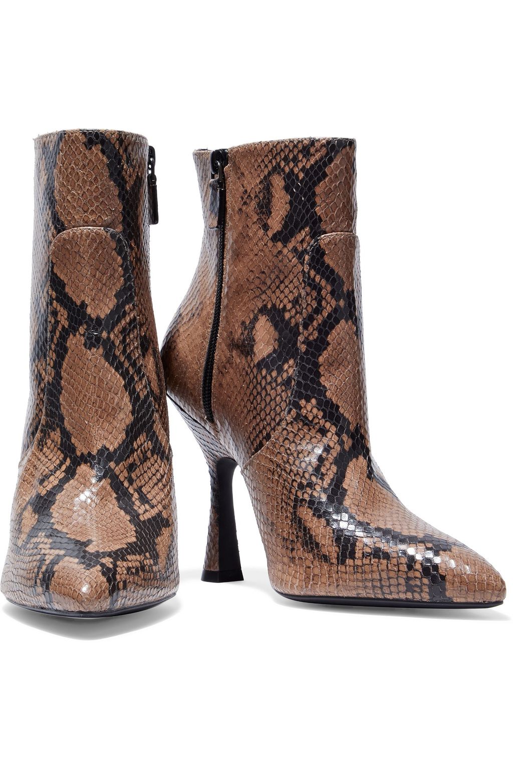 STUART WEITZMAN Melena 100 snake-effect leather ankle boots