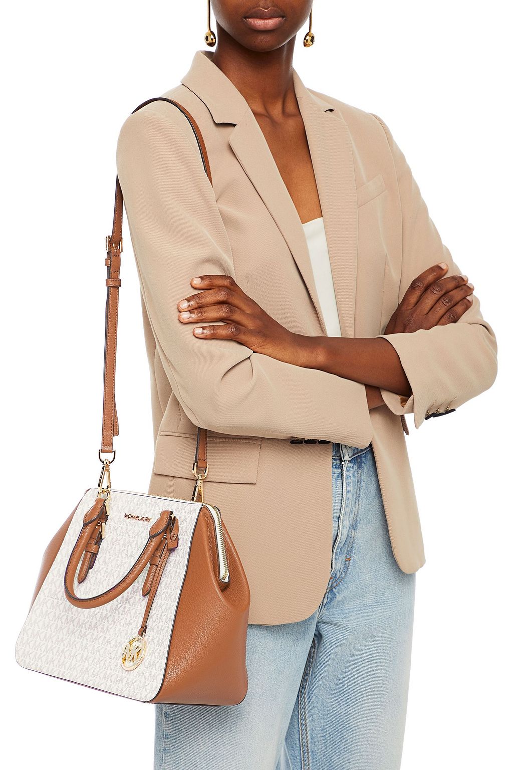 MICHAEL MICHAEL KORS Logo-print faux leather tote