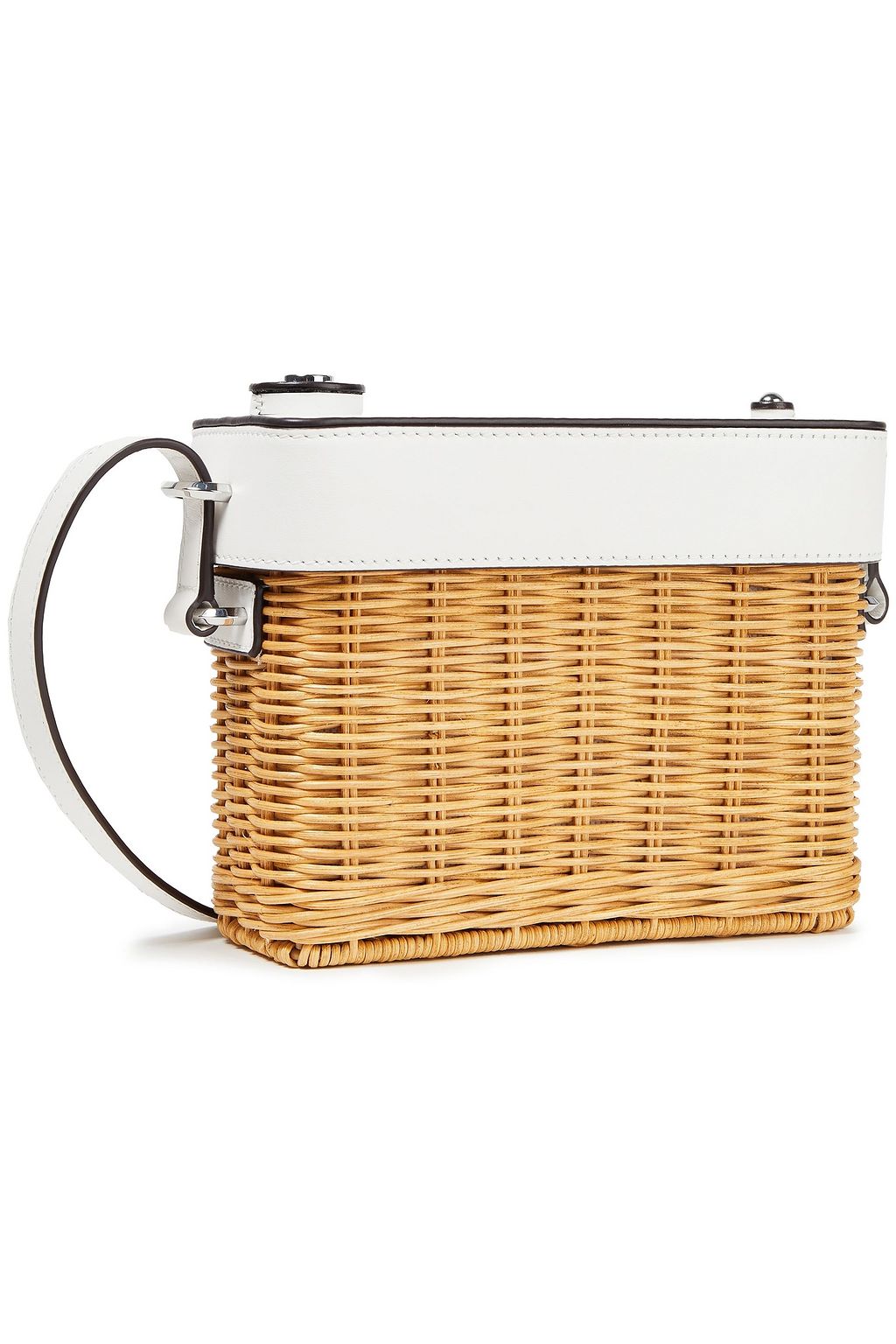 KATE SPADE NEW YORK Rose 3D leather and rattan shoulder bag