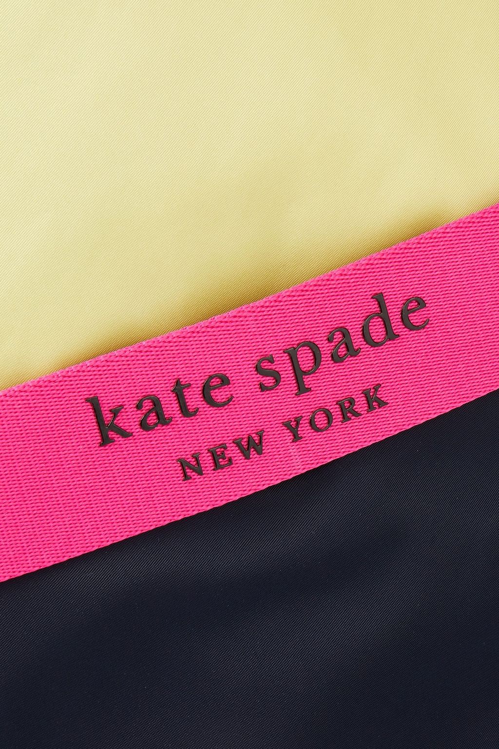 KATE SPADE NEW YORK Journey color-block satin-twill backpack