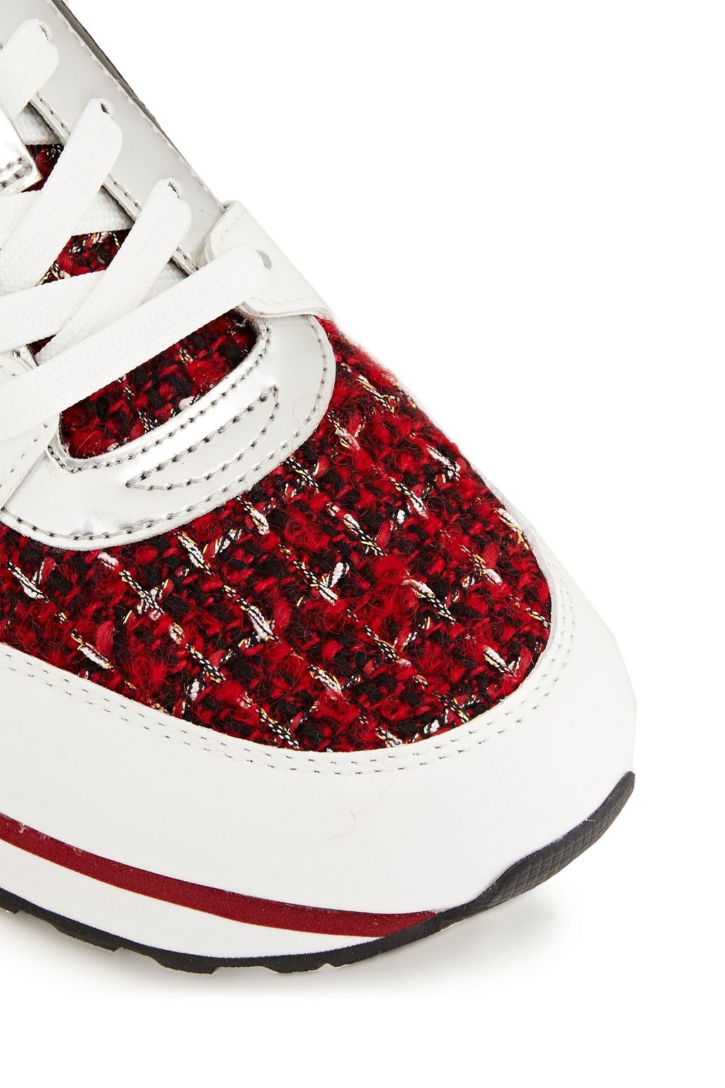 MICHAEL MICHAEL KORS Billie leather and tewed sneakers