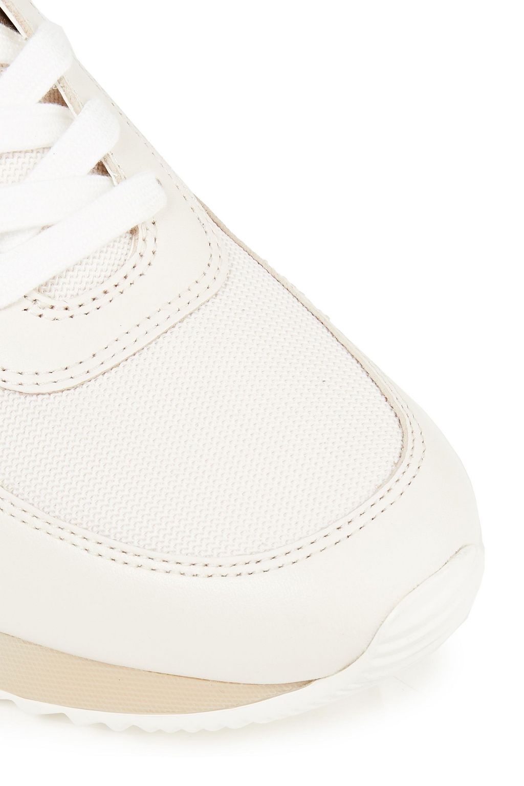 MICHAEL MICHAEL KORS Allie canvas and embossed leather sneakers