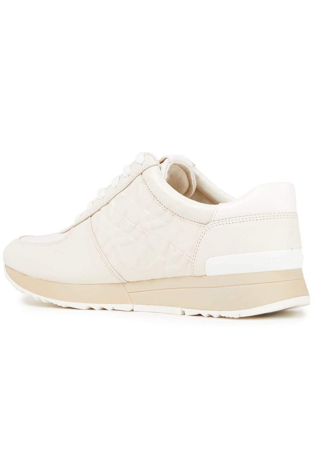 MICHAEL MICHAEL KORS Allie canvas and embossed leather sneakers