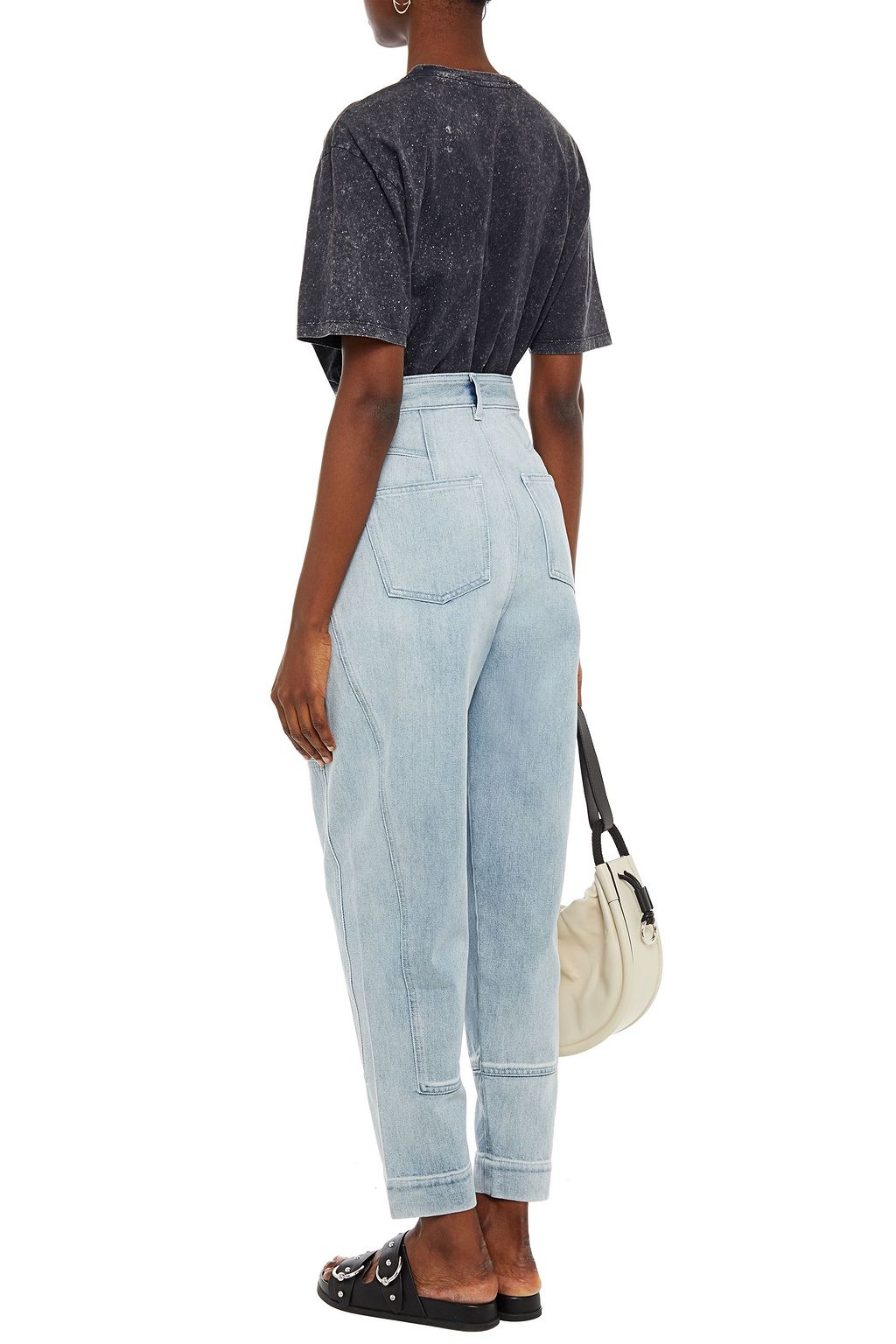 IRO Girvani pleated high-rise tapered jeans