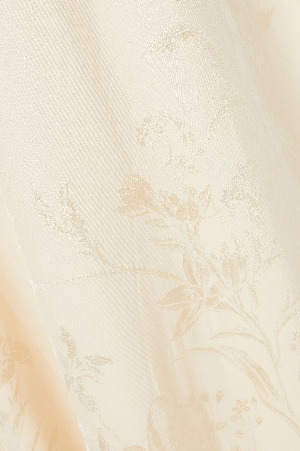 JOHANNA ORTIZ Queen Of Orchids satin-jacquard wide-leg pants