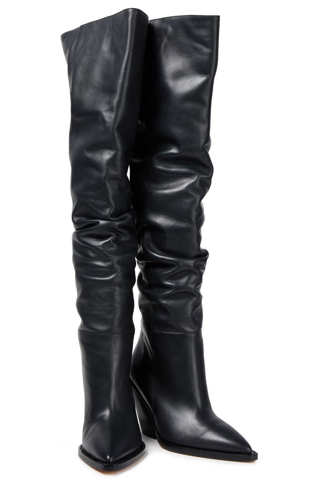 IRO Barkov kniehohe Stiefel aus Leder mit Raffung