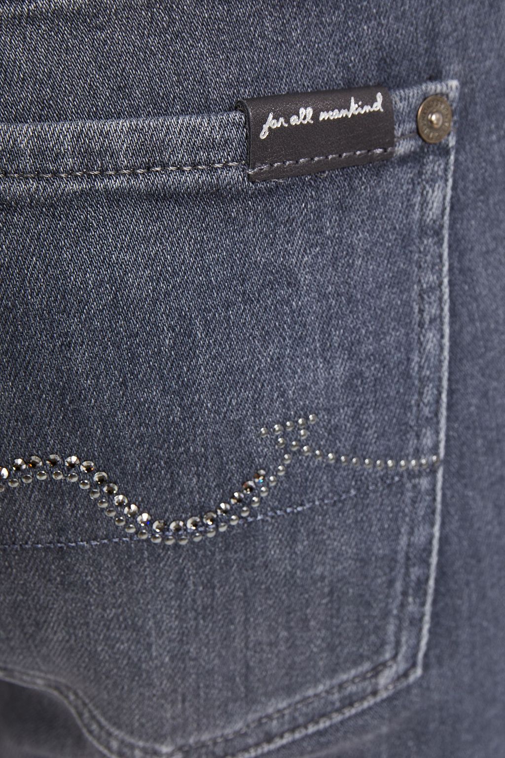 7 FOR ALL MANKIND Embellished mid-rise skinny jeans