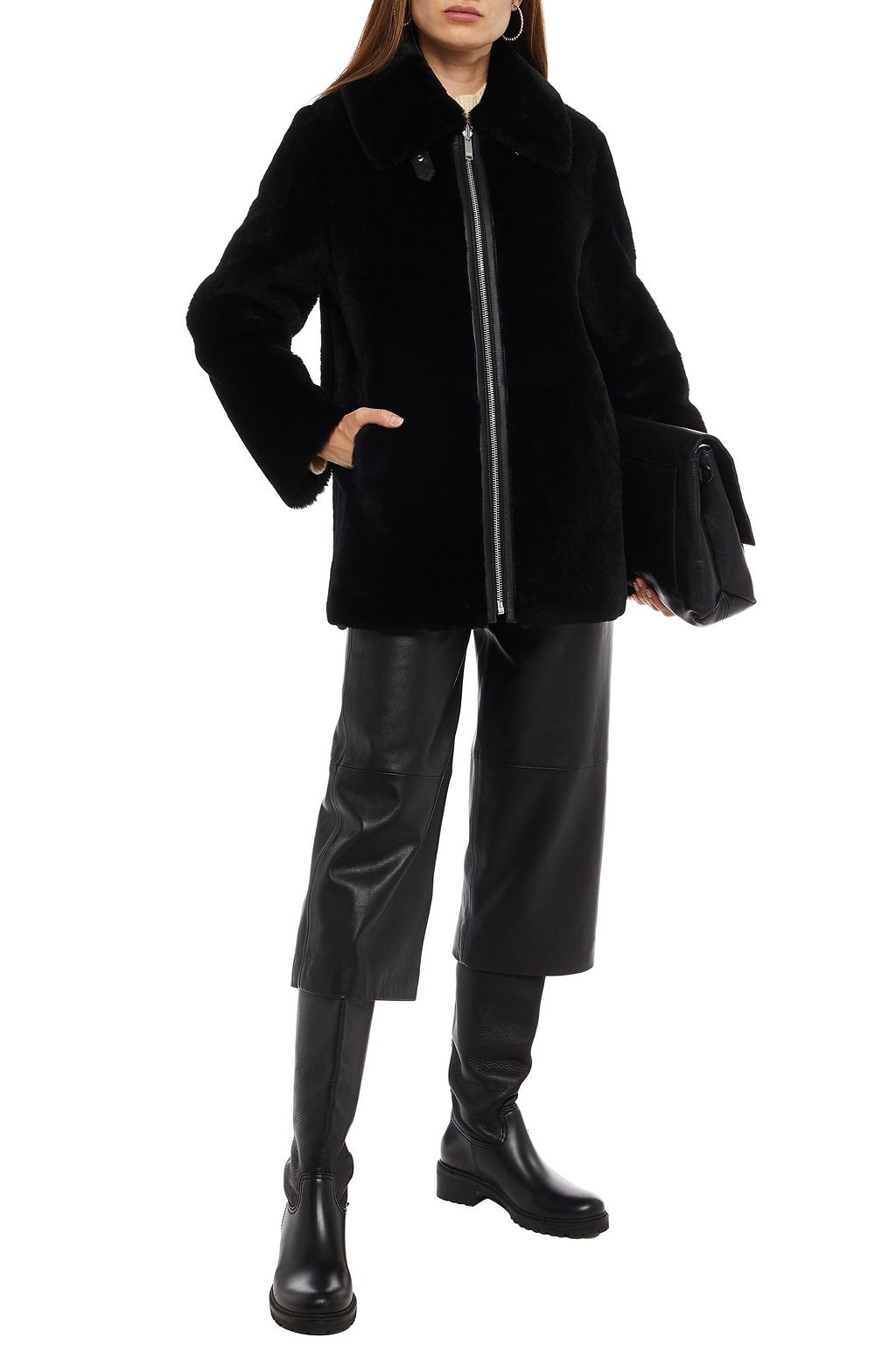 CLAUDIE PIERLOT Reversible shearling coat