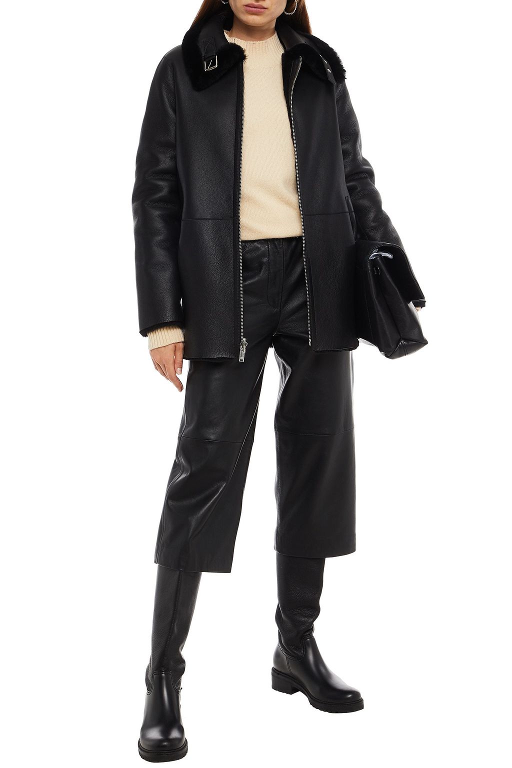 CLAUDIE PIERLOT Reversible shearling coat