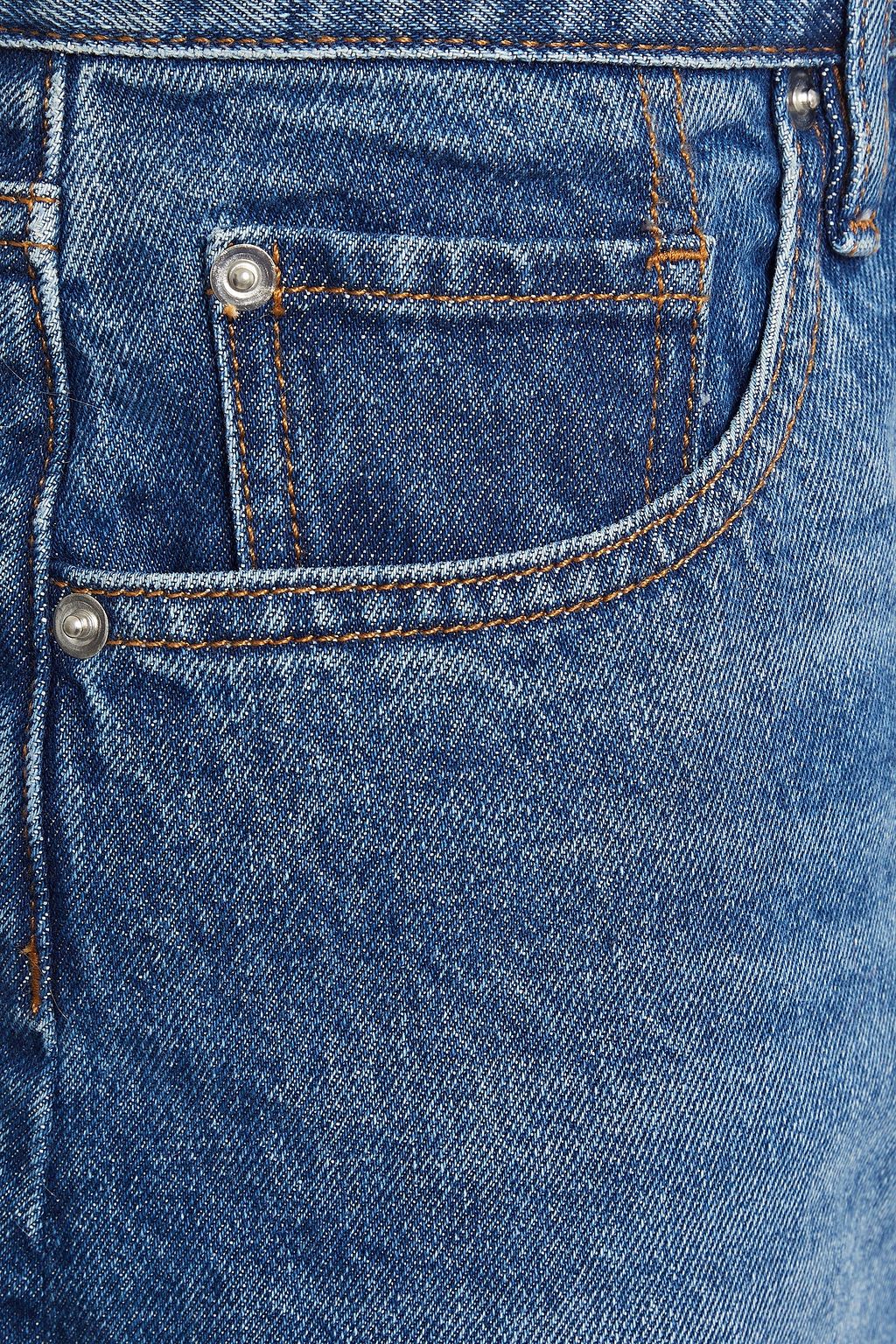 IRO Faded denim mini skirt
