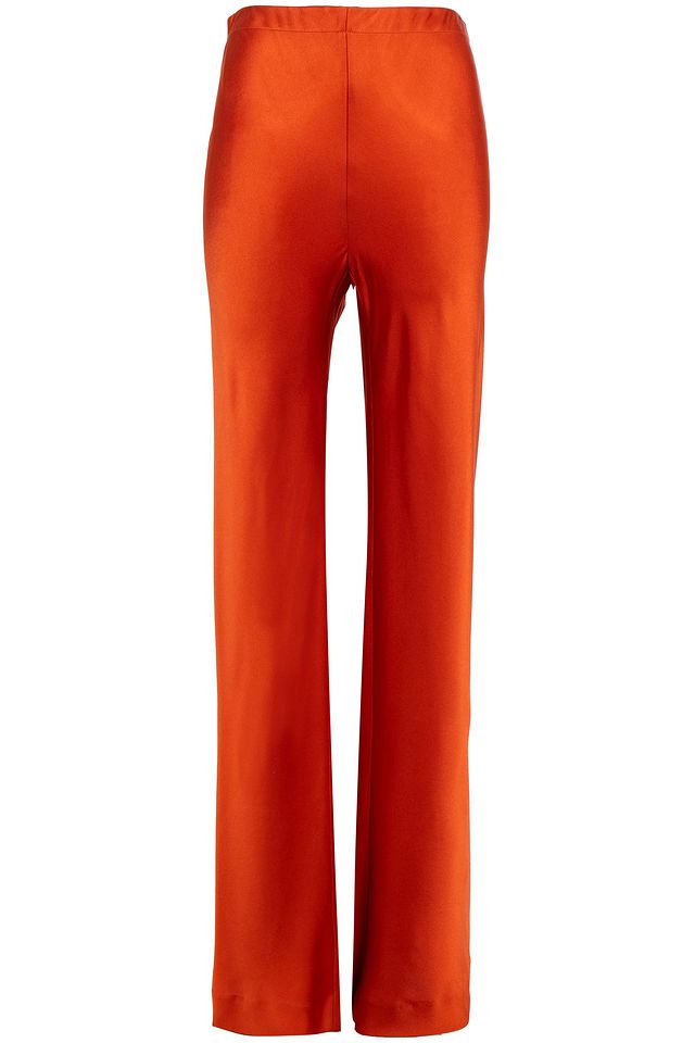 Satin-crepe wide-leg pants