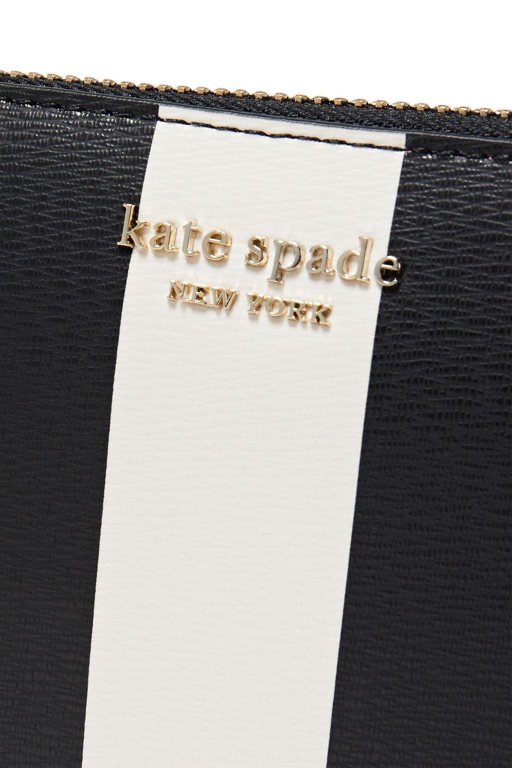 KATE SPADE NEW YORK Spencer striped faux leather continental wallet