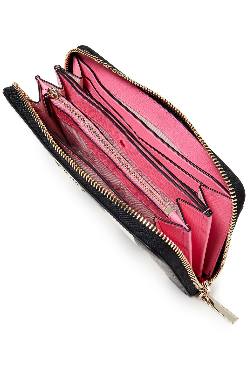 KATE SPADE NEW YORK Spencer striped faux leather continental wallet