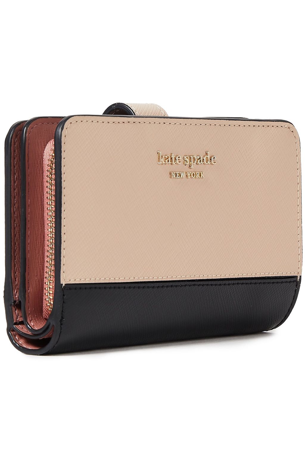 KATE SPADE NEW YORK Spencer two-tone textured-leather wallet