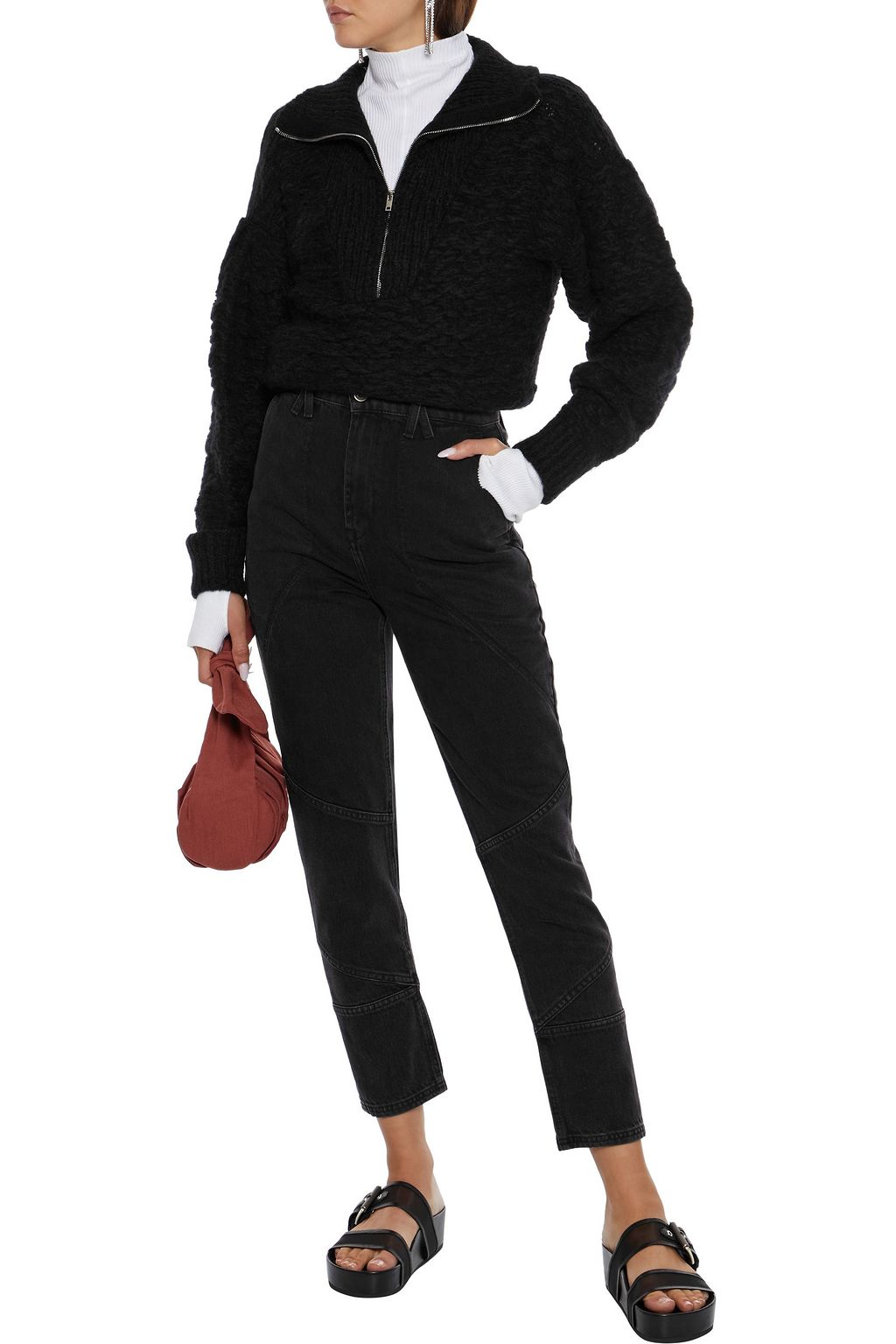 IRO Mattie hoch sitzende Cropped Jeans mit schmalem Bein