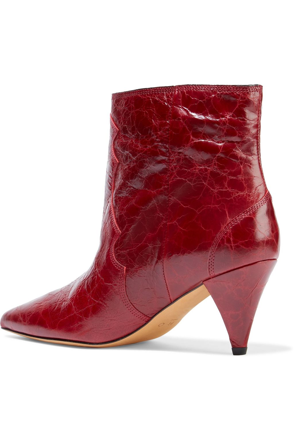 IRO Cotopa Ankle Boots aus Leder in Knitteroptik