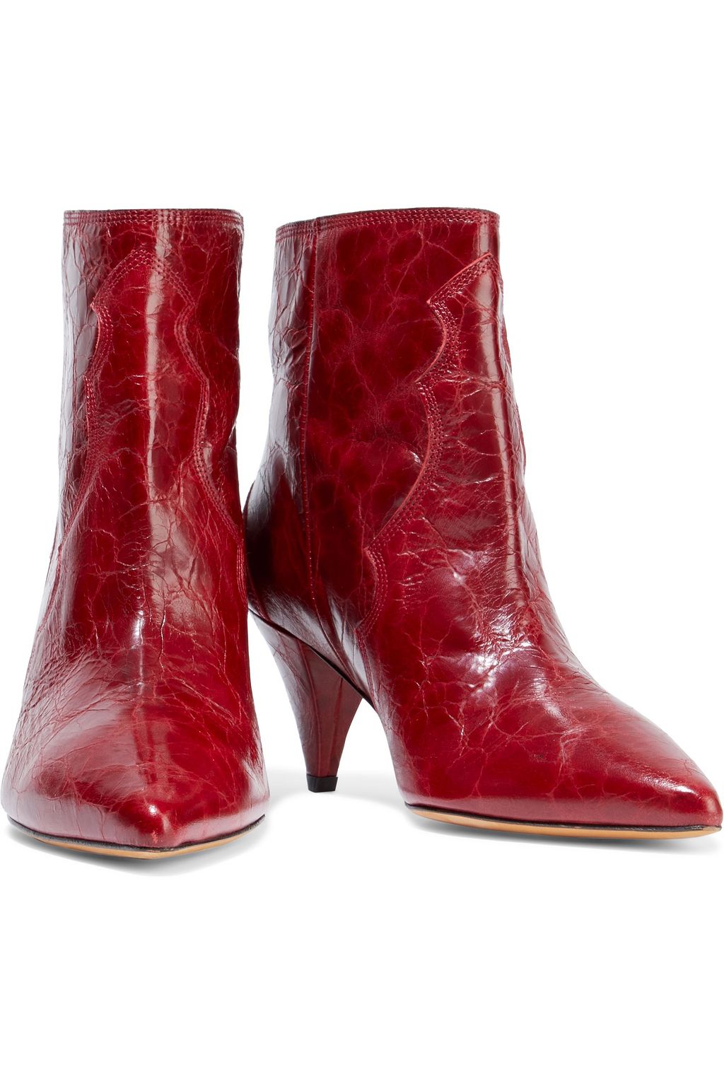 IRO Cotopa Ankle Boots aus Leder in Knitteroptik