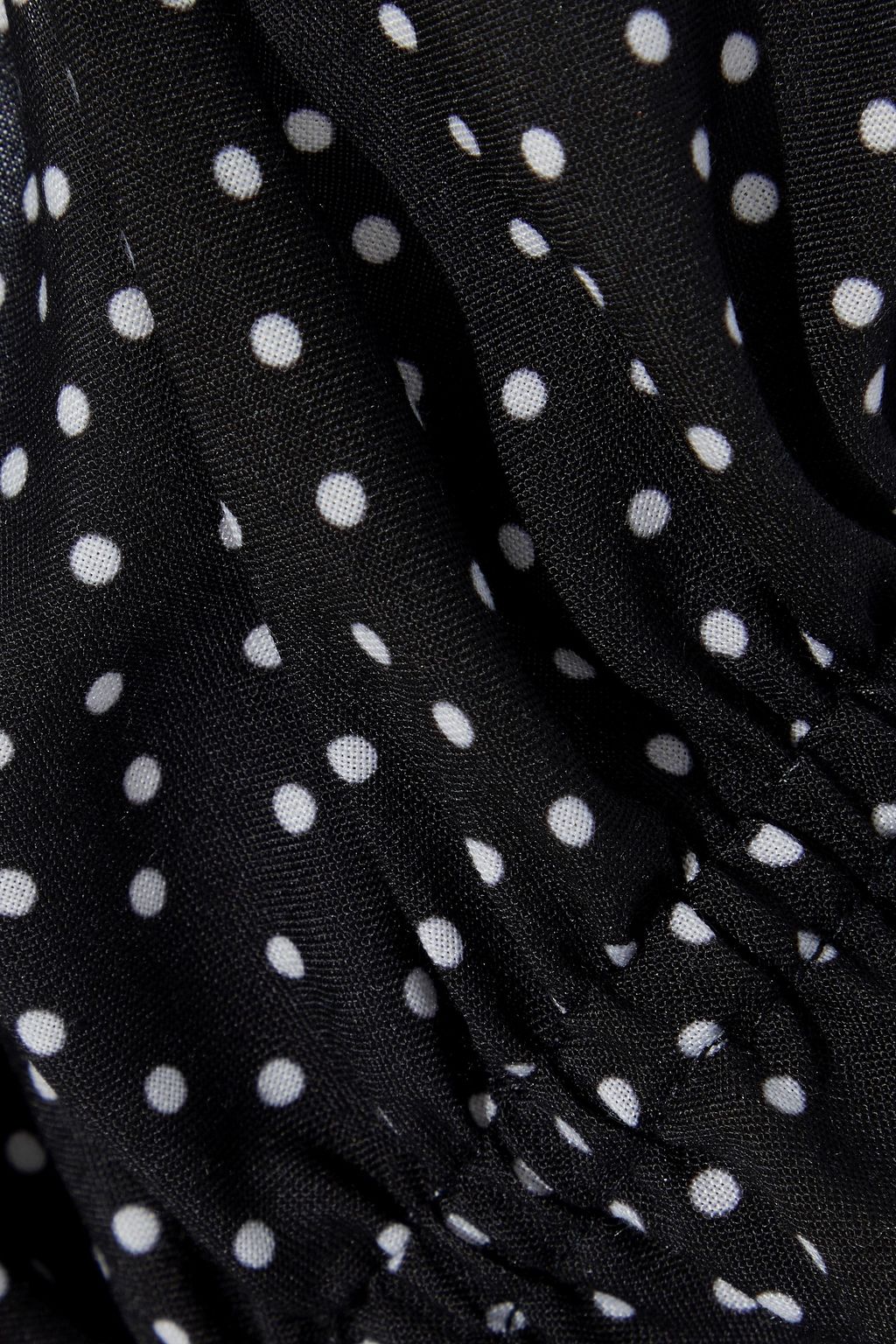 SOLID & STRIPED Gathered polka-dot woven camisole